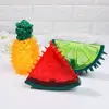 Pet Cooling Chew Toy Reusable Dog Cat Toy Teething Summer Cooling Watermelon Pineapple Lemon Durable Ice Frozen Fruit Shape Toys 2
