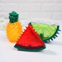 Pet Cooling Chew Toy Reusable Dog Cat Toy Teething Summer Cooling Watermelon Pineapple Lemon Durable Ice Frozen Fruit Shape Toys 2
