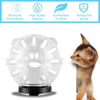 Cat Muzzle with 4Pcs Paw Cover Anti Bite Breathable Space Hood Cats Helmet Prevent Cats Small Dogs From Biting for Grooming 2