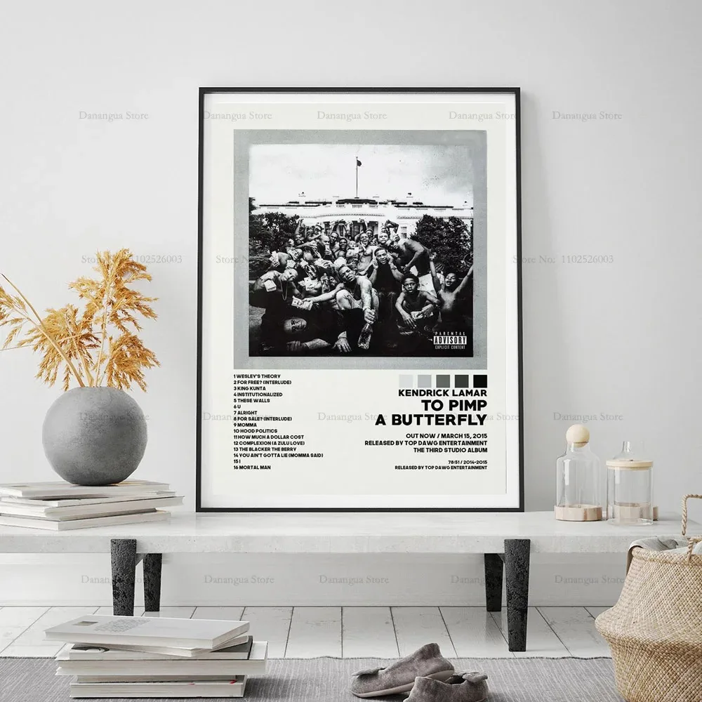 Kendrick Lamar Good Kid Maad City Hip Hop Music Album Cover Poster Prints Wall Art Canvas Painting Picture Gift Room Home Decor