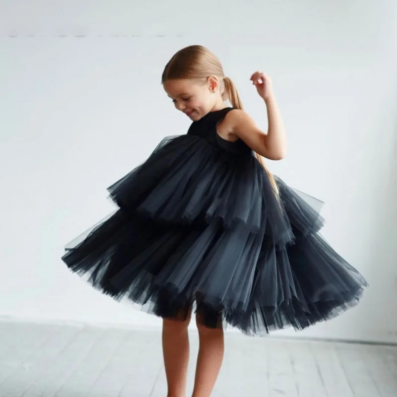 

Baby Girl Flower Dress Kids Bridemaid Wedding Dresses For Children White Ball Gowns Girls Boutique Party Wear Elegant Frocks