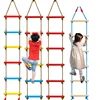 Children's Climbing Ladder Indoor and Outdoor Toys Plastic Wooden Soft Ladder Exercise Balance Strong and Durable 2
