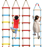 Children's Climbing Ladder Indoor and Outdoor Toys Plastic Wooden Soft Ladder Exercise Balance Strong and Durable 2