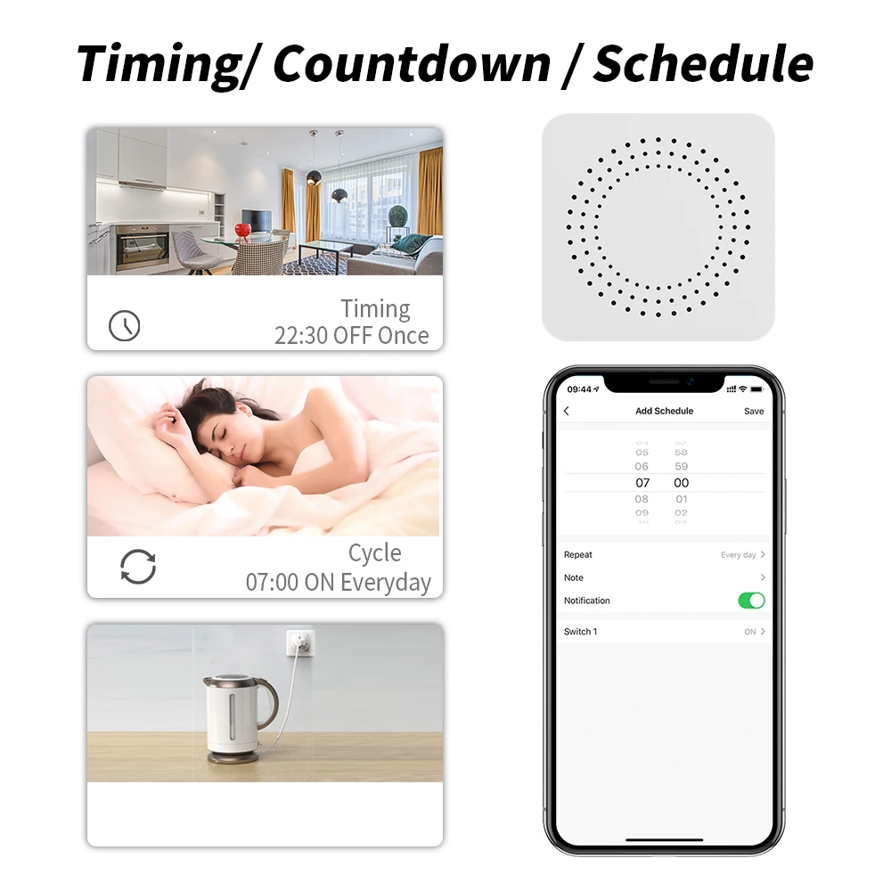 WGHINE Cozylife ̴  Ʈ ġ ,  Ÿ̹  ڵȭ  , ˷  Ȩ, 220V, 16A