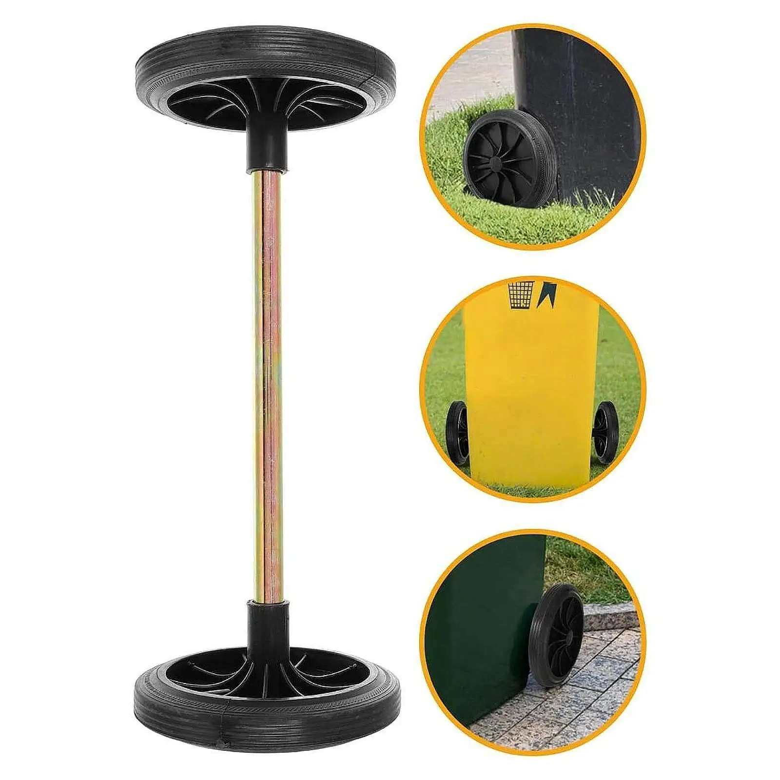 Garbage Container Wheels Replacement Caster for Trash Bin Wear Resistant Convenient to Install Wastebasket Pulley Cart Wheels