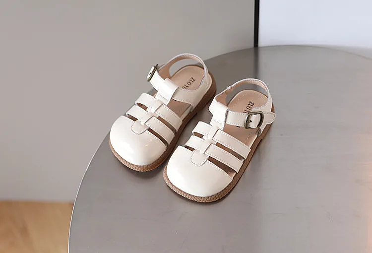 children's sandals Children's Sandals 2022 Summer New Barefoot Sandals Girls Non-slip Quality leather Sandals Breathable Anti-kick Sandals children's shoes for sale