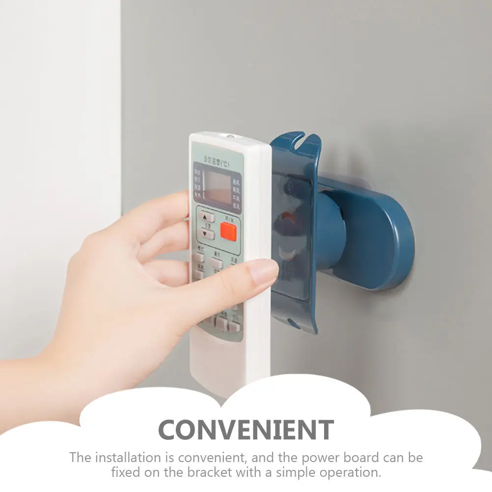 2개 플라스틱 멀티탭 고정기 자가 접착식 벽걸이 소켓 홀더 케이블 정리기 무타공 연장 소켓 버클