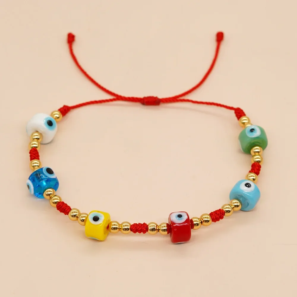 

Rice bead bracelet The Devil's Eye Creative Heart-shaped Fashion Simplicity Hand knit Adjustable Bohemian Beaded bracelet