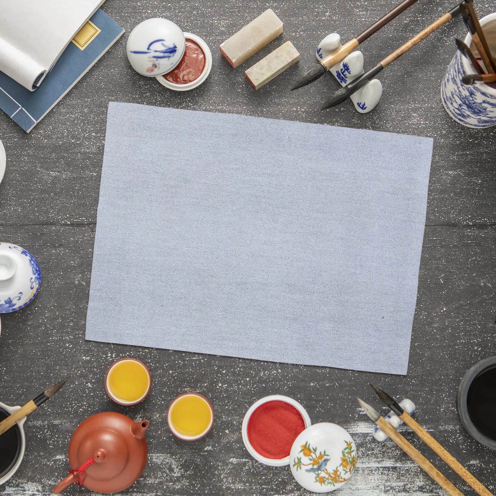 중국 서예 연습을 위한 6Pcs 재사용 가능한 물 쓰기 천 초보자를 위한 휴대용 물 그림 매트 학교 가정용