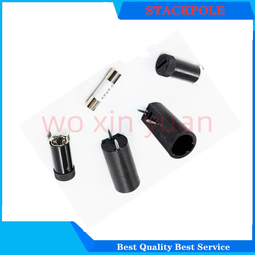 Fuse Holder 5PCS 5*20MM Fuse Holder PTF-45 PTF-50 10A250V 2.5W PCB Panel Mounting Vertical/Horizontal High Temperature Resistance Fuse Boxes
