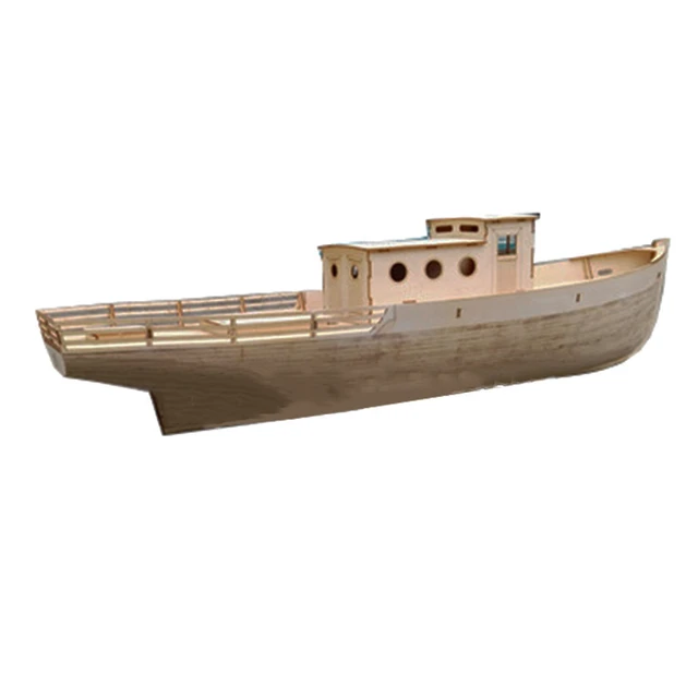 Nalan Fishing Boat Remote Control Electric Boat Wooden Manual