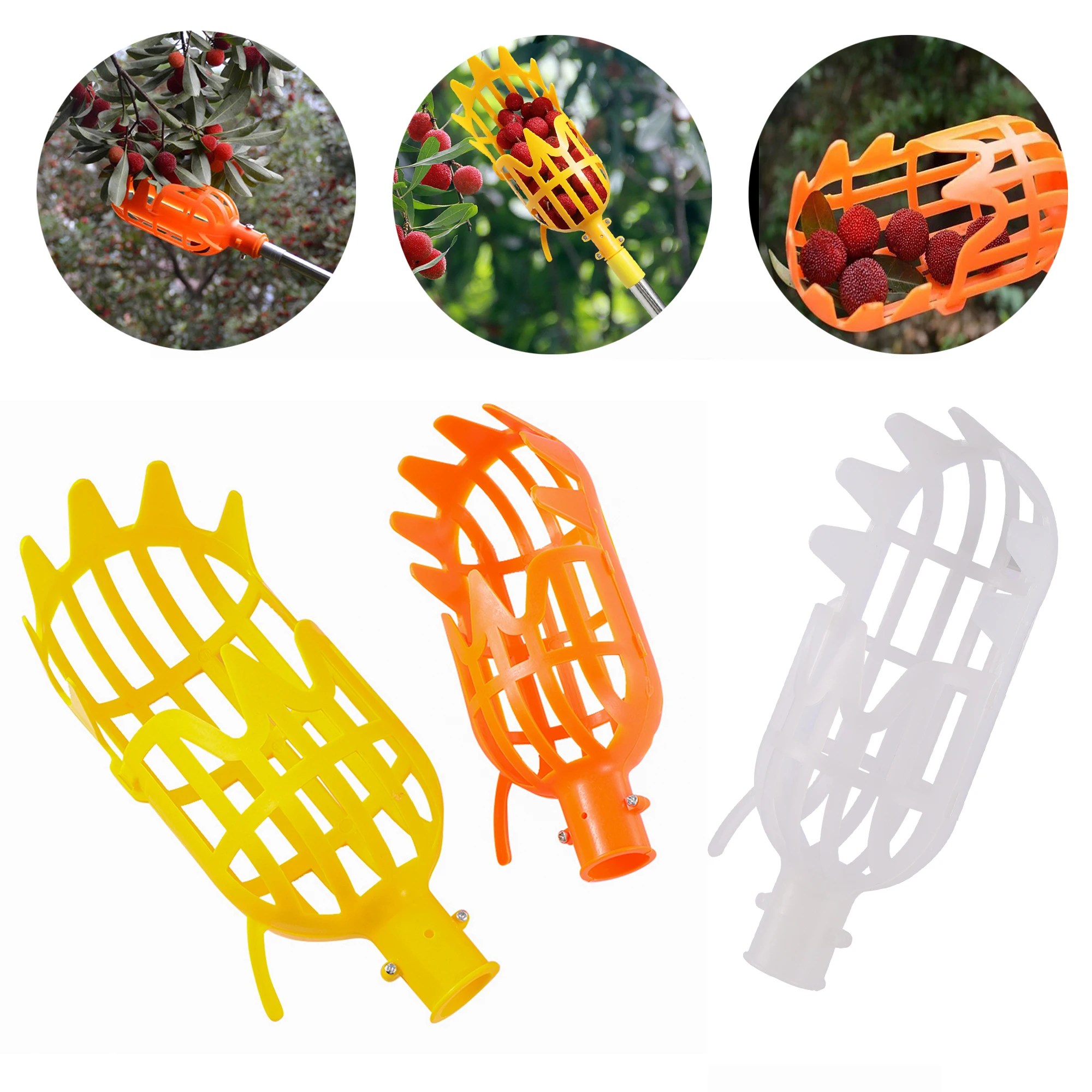 

1 Pc Plastic Fruit Picker Agricultural Orchard Fruit Picking Tool Picking High-altitude Bayberry Jujube Catcher Supplies