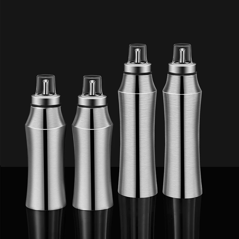 Kitchen Supplies Leak Proof Gravy Durable Oil Can Stainless Steel Oil Dispenser Soy Sauce Olive bottle 500ML750ML
