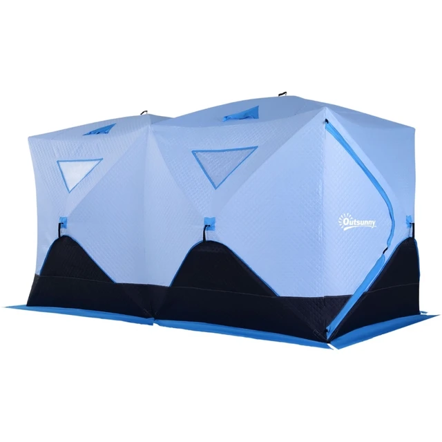 Ice Fishing Shelter Tent Portable 8-Person Pop-up Ice Shelter Insulated Ice  Fishing Tent with Ventilation Windows and Carry Bag - AliExpress