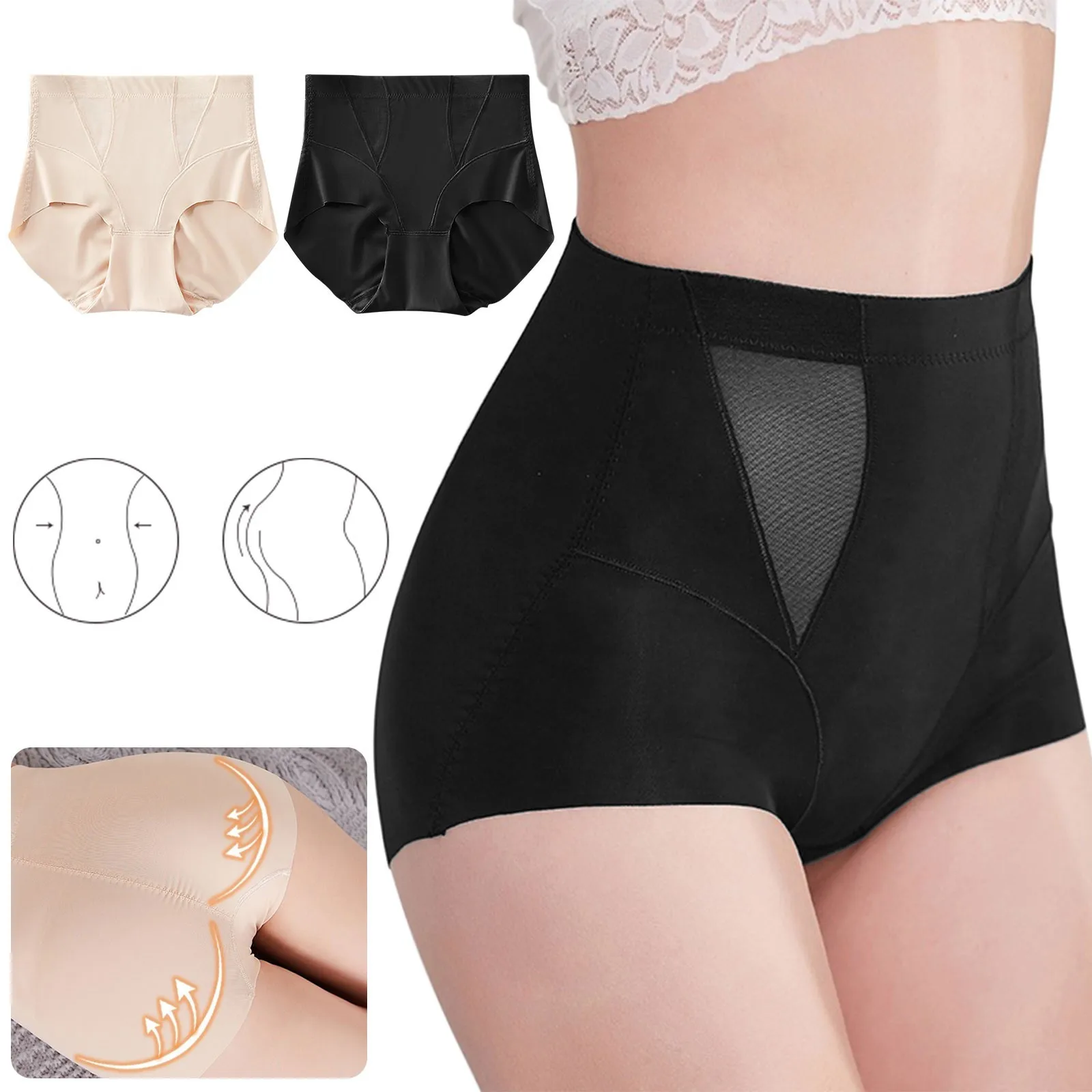 

Mid Waist Postpartum Body Shaping Clothing Shaping Abdominal Corset Body Beautiful Pants No Roll Panties for Women