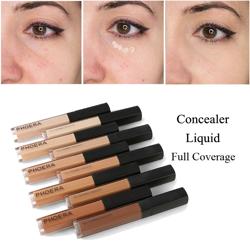 Phoera Trucco Correttore Duraturo Idratante Poro Acne Copertura Contorno Viso Trucco Cosmetico Maquiagem Profissional Tslm2
