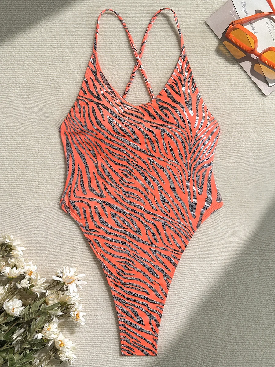 2024 Halter Thong Female Swimwear One Piece Swimsuit Women