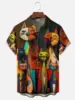 Abstract Cartoon Animal Men's Shirt 3D Print Quick Dry Short-sleeved Tops Summer Casual Men's Clothes Street fashion Shirts 4