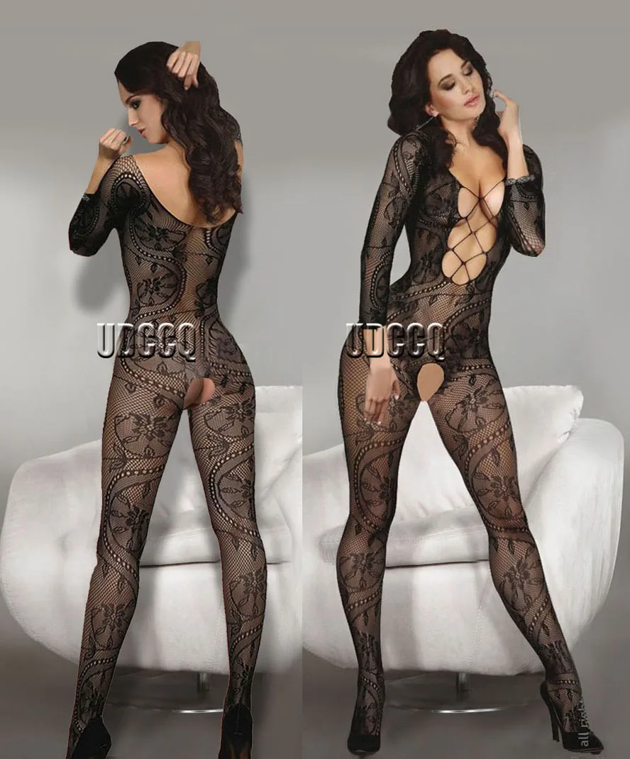 Women Underwear Sexy Lingerie Sleepwear Women Sexy Lingerie Babydoll BODYSUIT Mesh Floral Body Stocking Intimate Catsuit wedding night product erotic Q517