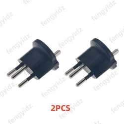 European to Swiss Travel Power Adapter, 3 - Pin, 10A 250V (Black   2pcs)