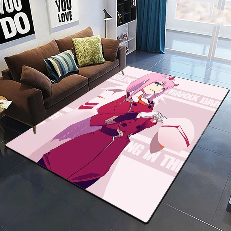 

3D Anime Carpet ZeroTwo Darling in Franxx Livingroom Bedroom Cloakroom Kid's Room Floor Mats Anti Slip Comfortable Home Decor