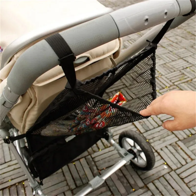 Baby Stroller Storage Mesh Bag Large Capacity