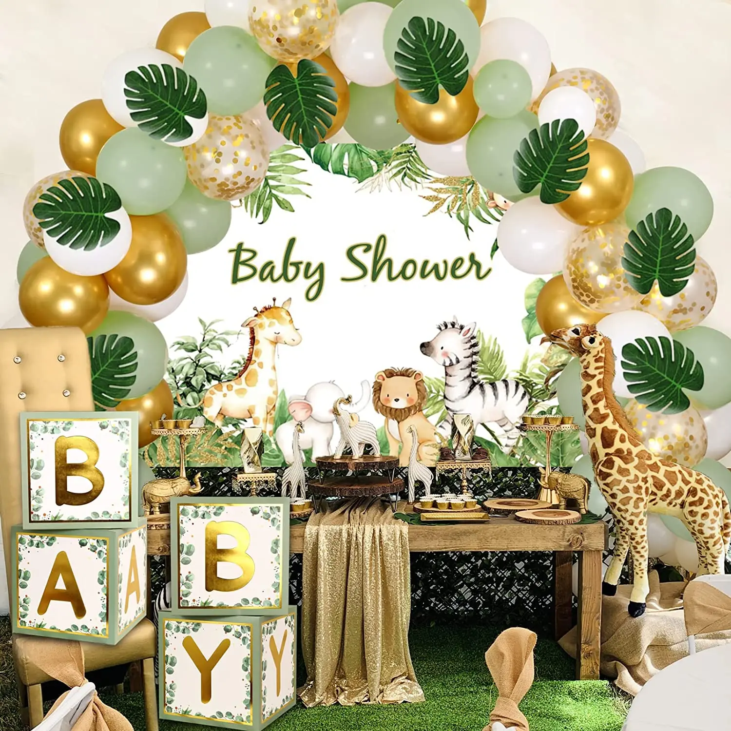 Jungle Safari Baby Shower Decorations Safari Baby Shower Chiara Arched