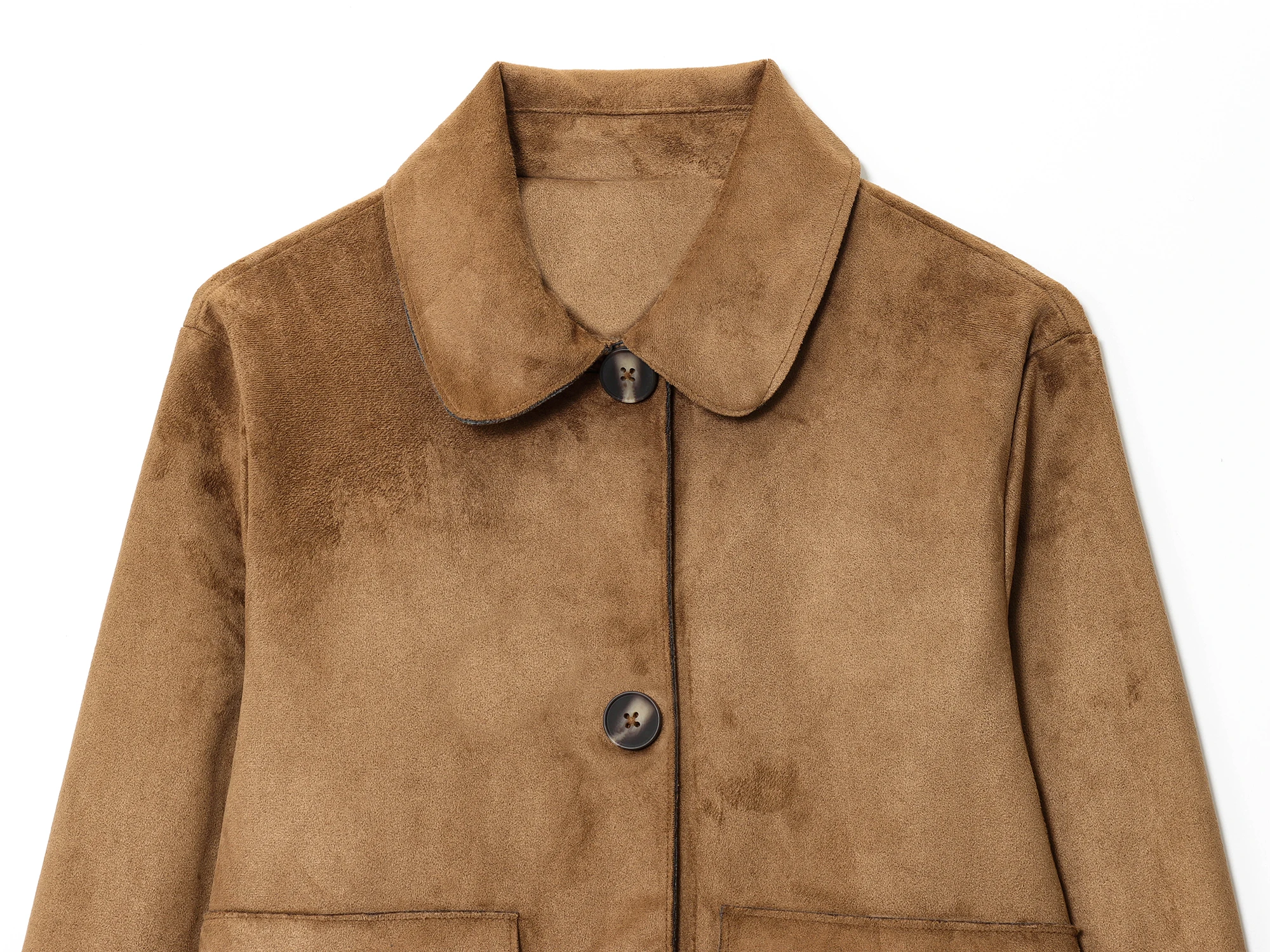 2025 Autumn Vintage Mujer Outwear Chic Suede Casual High Street Woman Jackets Single Breasted Streetwear Jacket Fashion