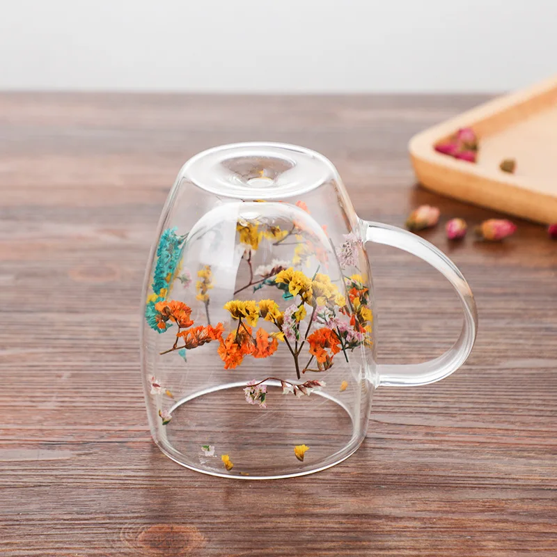Taza De Café De Lujo De Doble Pared | Vidrio De Borosilicato 14 Oz | Incluye Set Para Cerveza Y Té