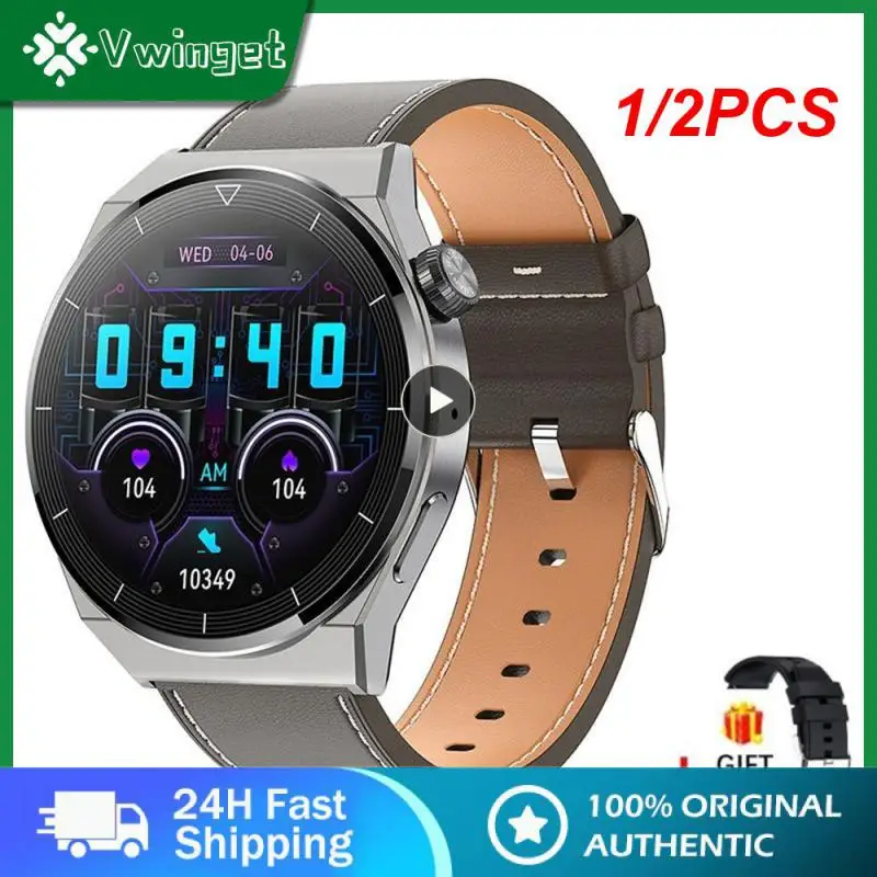 

1/2 шт., мужские водонепроницаемые Смарт-часы GT3 AMOLED с экраном 390*390 и Пульсометром