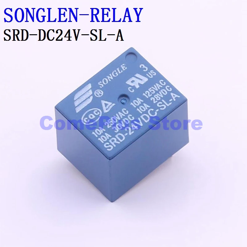 5PCS SRD-DC24V-SL-A SRD-DC5V-SL-A SONGLEN RELAY Power Relays ke li mi 25x automobile high power dc 12v 24v 80a 4pins relay 4 pins voltage electromagnetic sealed relays