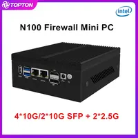 4 or 2x10G SFP+ Intel N100 2xi226-V 2.5G Solid Firewall Mini PC DDR5 Home Server internet Industrial Computer Proxmox ESXi 1