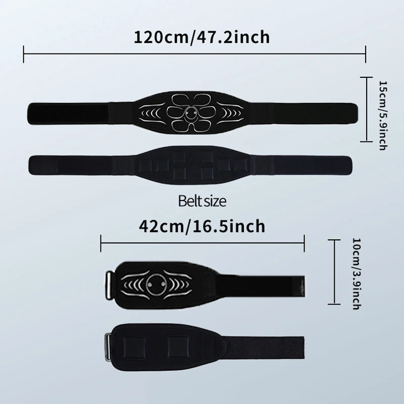 Smart Waist Abdominal Toning Belt Abdominal Muscle Trainer Muscle Toner For Arm Leg Training Home Fitness Massager USB Recharge