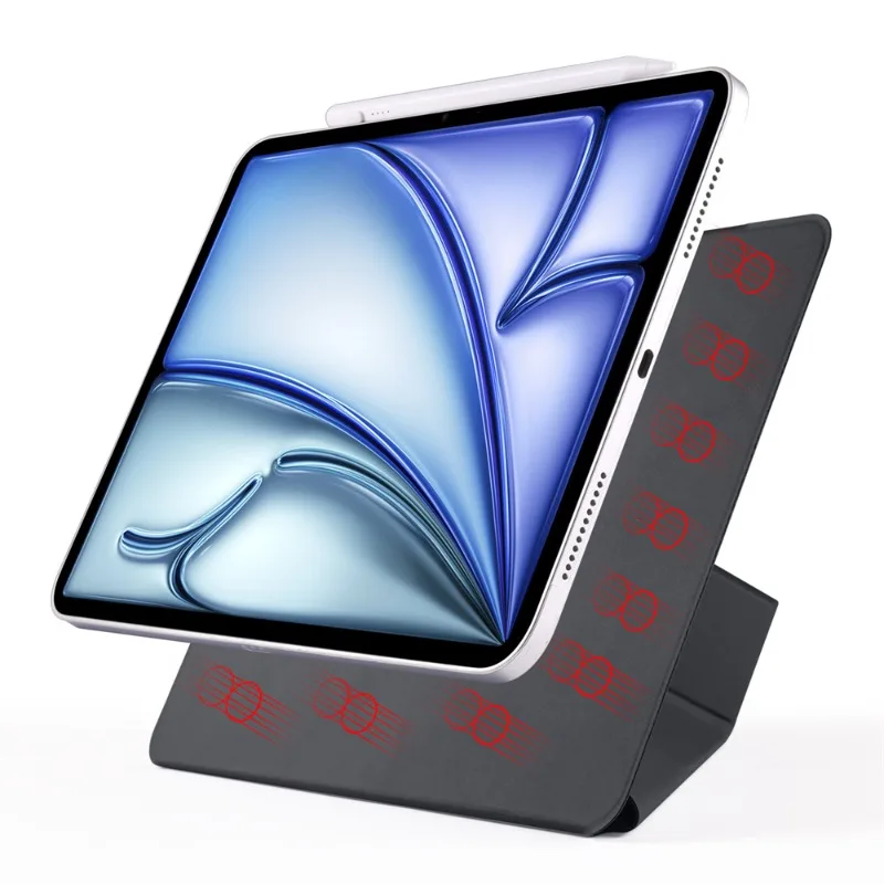 Sleek Magnetic Detachable Tablet Stand Cover with Foldable Design
