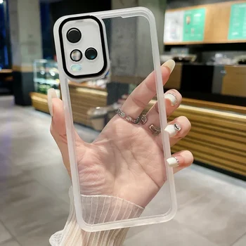 Custodia per Vivo Y36 Y16 Y18 Y28 Y33S Y22 Y22S Y35 Y21 Y02 V27E V23E Con protezione per obiettivo fotocamera Copertura trasparente per telefono Carcasa