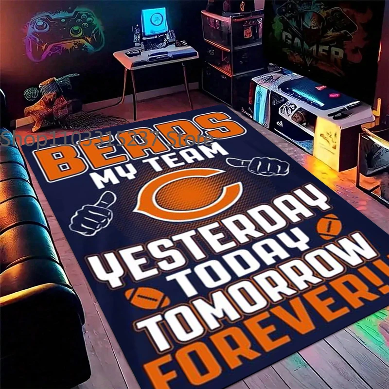 

American Football Bears Team Carpet,Area Rug,Computer Chair Mats,Living Room Bedroom Carpets,brithday Gift,gamer Like