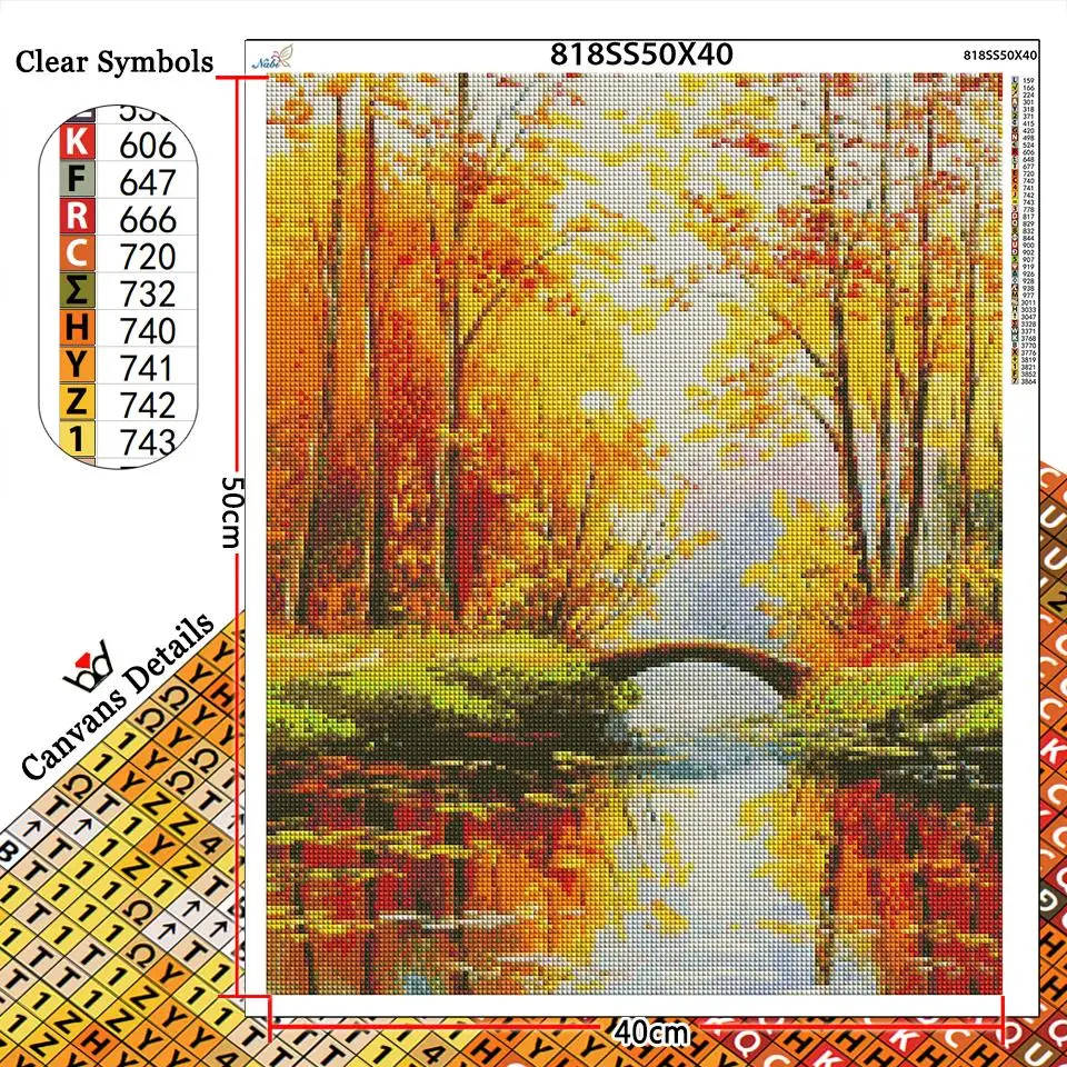 5D Diamond Painting Full Square / Round Diamond Mosaic Landscape Embroidery BRODERIE DIAMNT Autumn Scenery Art