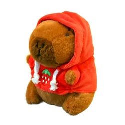 Adorable Winged Capybara Plush Toy in Hoodie - Fluffy Birthday Gift (Red - Hoodie)