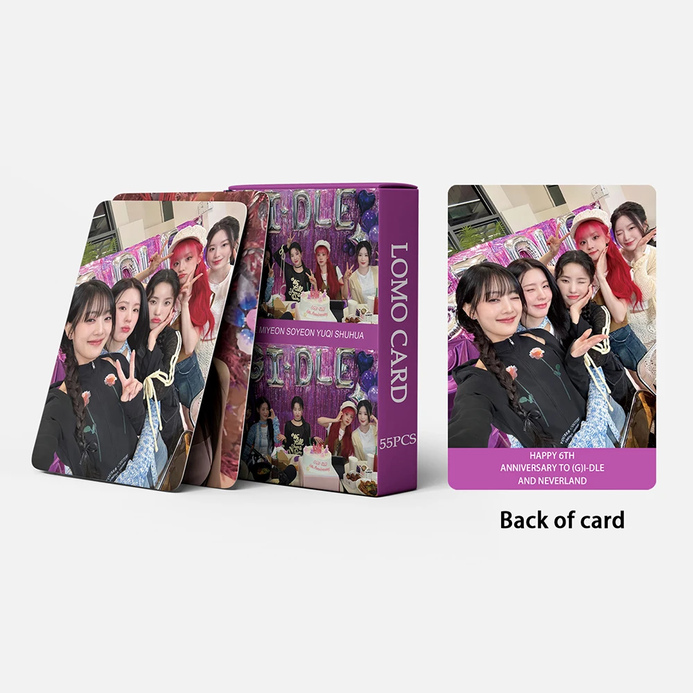 Kpop GIDLE INEVER DIE Lomo Cards (G)I-DLE Album Girls I Burn Photo Card Postcard Fans Gift 55pcs/set