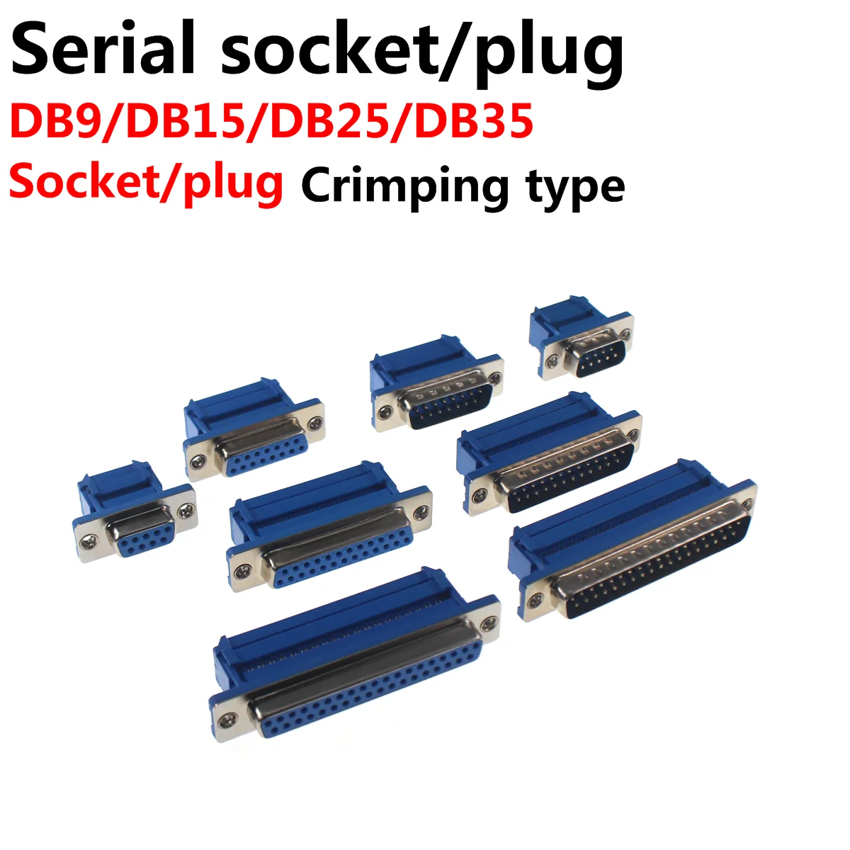 5PCS DB9 DB15 DB25 DB37 DIDC9/DIDC15/DIDC25/DIDC37 Male Female Plug Serial Port Connector Idc Crimp Type D-SUB Rs232 Adapter audio adapter connector for motorola radios xts5000 xts3000 ht1000 mts2000 2 pin headset port
