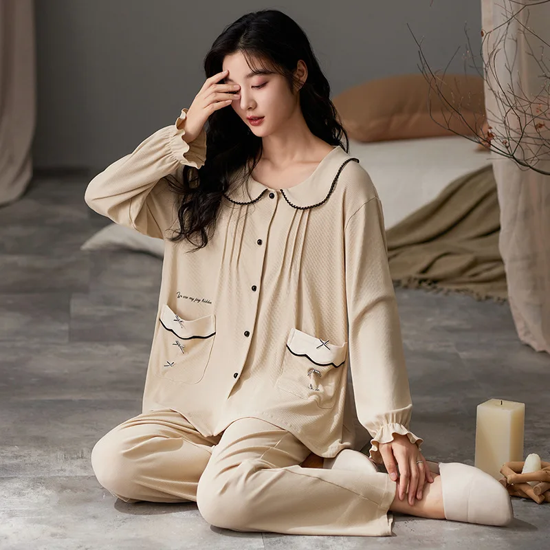 Long Sleeve Pajamas Sets For Women Autumn Satin Sleepwear Pyjamas Nightwear Set Young Girl Pijama Set femme homewear - Image 4