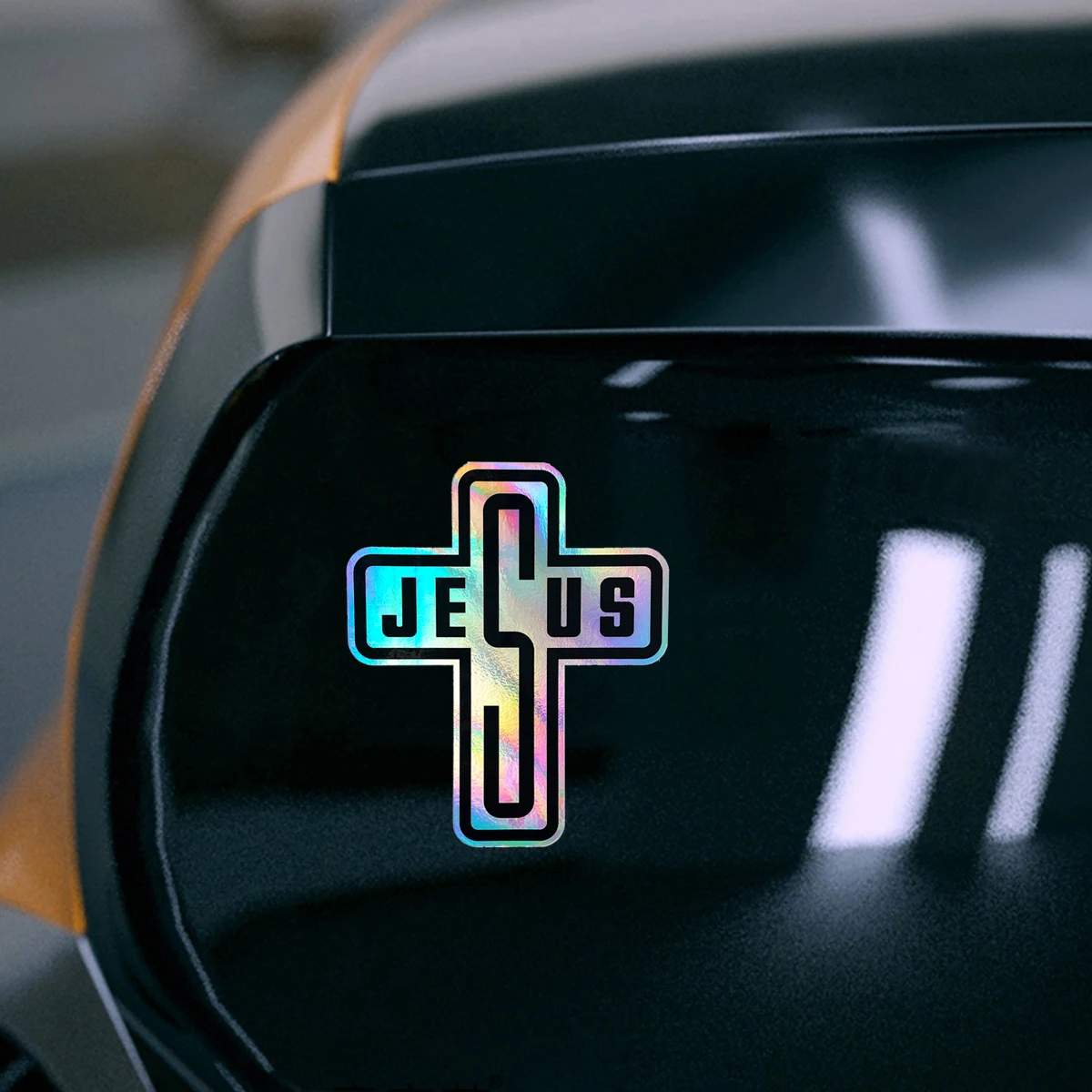 Waterproof Decorative Jesus Cross Sticker for Motorcycles and Vehicles