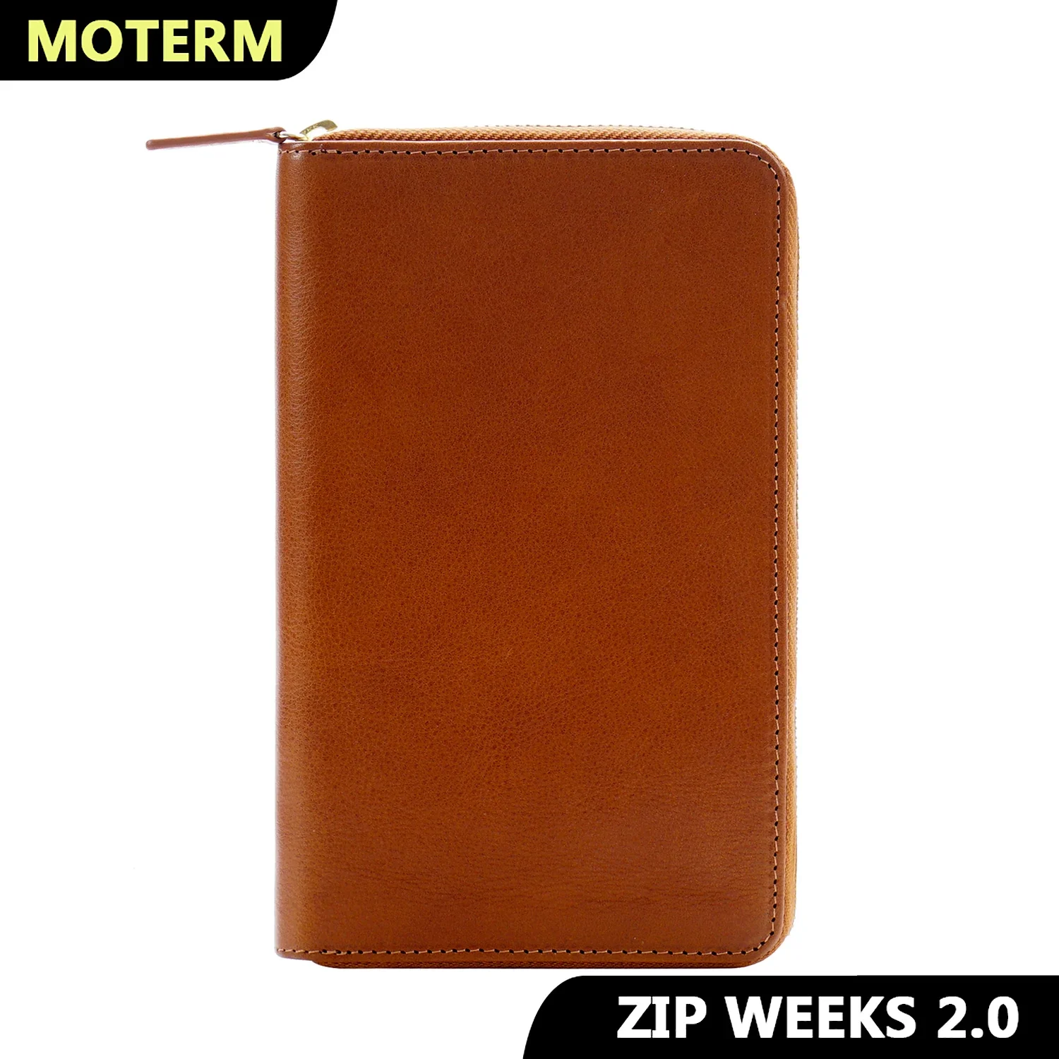 Motherm Full Grain Planner In Pelle Bovina Conciata Al Vegetale Zip Weeks 2.0 Cover Per Hobo Weeks/ Mega Notebook Organizer Journal Diary