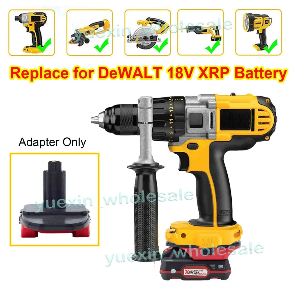 Adattatore Per Batteria Lidl Parkside Da X20V A Dewalt Sostituire Per Batteria Dewalt 18V Xrp Ni-Cd (Non Includere Strumenti E Batteria)