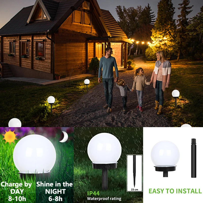 solar lights for backyard Solar Garden Light Outdoor LED Street Lamp Waterproof Lawn Light Pathway Landscape Lamp White Bulb Decorate Home Yard Driveway led solar lights