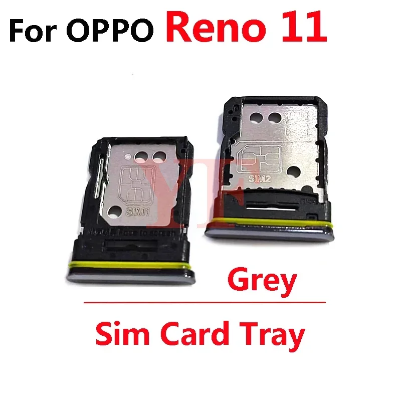 SIM Card Tray Slot Holder Adapter Socket Repair Parts For OPPO Reno12 F Reno 12 5G 11 10 9 Pro Plus Reno9 Reno10 Reno11 pro