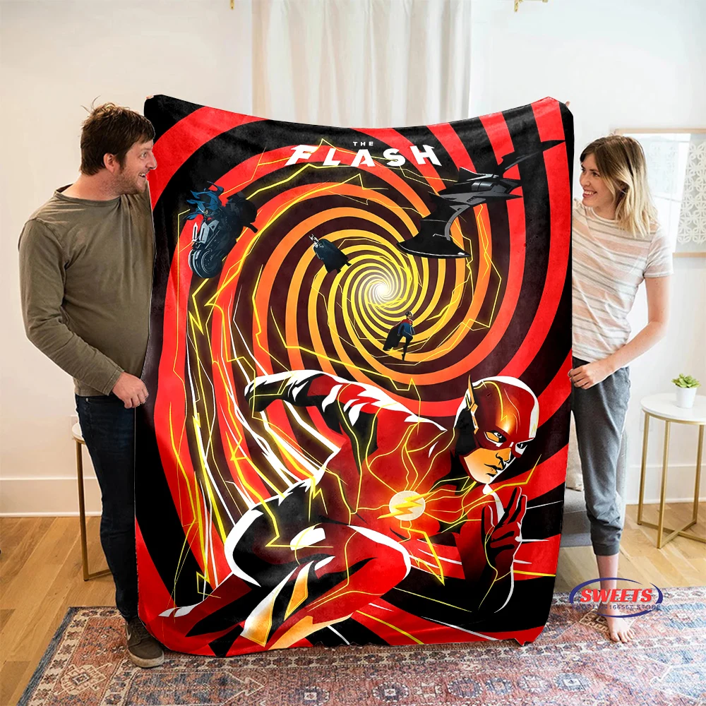 New Arrive! DC The Flash Blankets Sofa Bed Cover Four Season Soft Fluffy Quilt Blanket Flannel Throw Outdoor Leisure Office Nap 3
