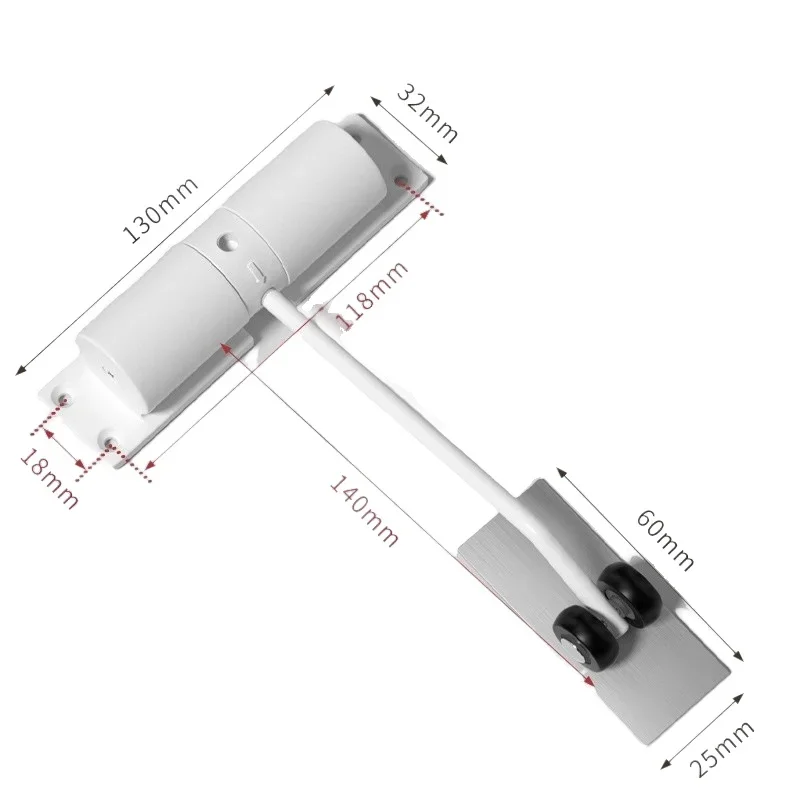 Automatic Soft-Closing Door Closer with Adjustable Speed and Mute Function