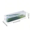 1/2/4PCS Fresh Box Refrigerator Storage Boxes Scallions Food Container with Lid Cold Crisper Sealed Kitchen Fresh Fruit Fridge O 6
