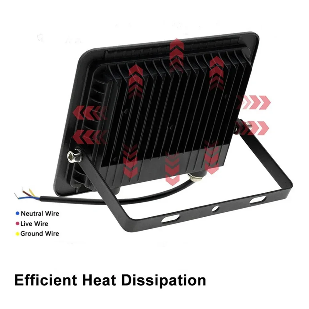 Description Picture 6 of itemAC 220V Led Flood Light 20W 30W 50W 100W Outdoor Floodlight Spotlight IP66 Waterproof Light Reflector Portable Led Lights